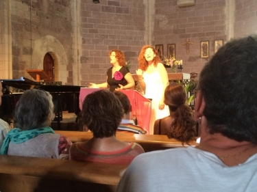 Sílvia Gil y Charo García, veu. Cecilio Tieles, piano. Prades, Església