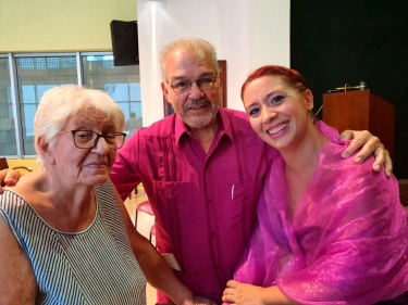 Festival de habaneras de La Habana. Zoila Lapique, Johana Simón, Cecilio Tieles. Después del Coloquio, Concierto 5 de noviembre 2019, Colegio universitario San Gerónimo, La Habana, Cuba