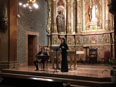 DÚO A1VEU. Alba Fortuny, veu i Irene López, guitarra. Església Sant Nicolau, La Riba.